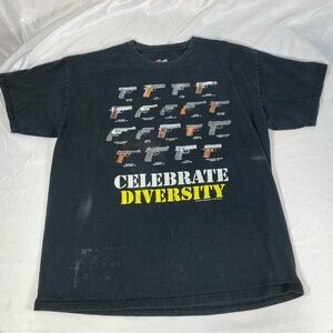 Hanes Men’s Worn Faded Condition Celebrate Diversity Ter